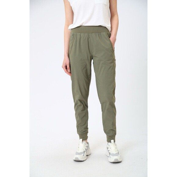 Columbia Leslie Falls Joggers Pants Womens Medium Green Hiking Camping Travel - Picture 1 of 9
